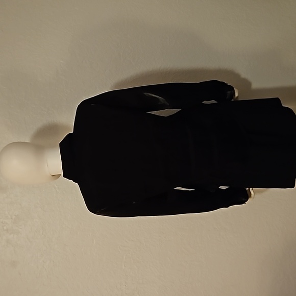 VTG CASSEE'S Black Satin Metallic Button Down Long Sleeve Dress Shirt - Picture 4 of 7